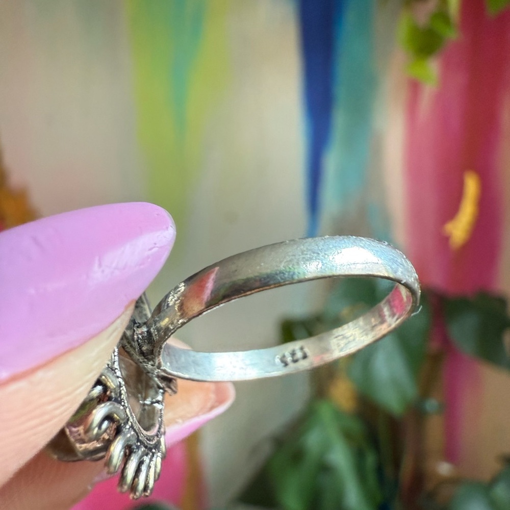 Oval Agate Ring Sz 9 | E - Picture 4 of 6